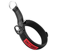 OneTigris Reflective Martingale Dog Choke Collar,P-shaped Training Canine Collar with Hi-vis Nighttime Safety Light-reflective Design for Narrow Head Canines Ease Walking(Black, XL)