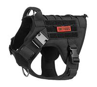 OneTigris Tactical Dog Harness, Military Style, No-Pull Service Dog Vest, Adjustable, Multi-Colored, Large