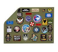 OneTigris Tactical Patch Display Board, Foldable Morale Patch Wall Panel for Military Patches, Airsoft Gear, Name Tapes & Badge Collection, Hook & Loop Display Organizer- L: 109 x 70cm / M: 45 x 58cm