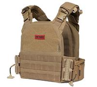 OneTigris Tactical Power Weight Vest, Adjustabel Breathable Weighted Vest with Quick Release Buckle and Side Pocket, Heavy Plate Carrier for Men Women for Workout, Fitness, Running(Plate Not Include