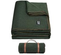 OneTigris Wool Blanket, Camping Wool Blanket-Large, Cozy, Washable,Great for Camping,Outdoors,Car,Sporting Events, Bushcraft Survival Kits 64in x 87in