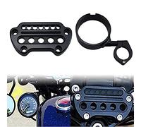 ONETK Side Mount Instrument Bracket+Speedometer Relocation Cover fits for Harley Davidson Sportster XL Models 1993-2020 XL883 XL1200 Iron 883 Forty-Eight 72 48,Black