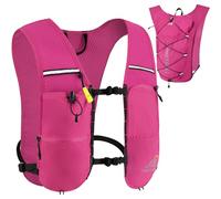 ONETOALL Running Vest Women 6L, Reflective Hydration Backpack Mens, Lightweight 150g for Trailrunning Hiking Marathon, Pink Single Pack