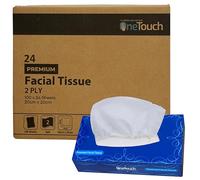 OneTouch Facial Tissue Boxes 2ply Soft Tissues for Everyday Use Gentle on Your Skin Sustainable Tissues Boxes Bulk, Absorbent, Soft and Hygienic Box of Tissues for Daily - Commercial Use (12)