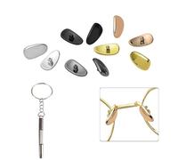 OneTreeTime 10pcs Titanium Glasses Nose Pads Shades Glasses Eyeglass Nose Support Replacement Nose Pads Metallic Sunglasses Nose Pads for Glasses Anti-Slipping Nose Pad Titanium Shot Glass Air