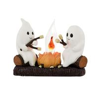 OneTreeTime 2024 Ghost Campfire Flickering Nightlight (White-UK Plug)(White-usb)
