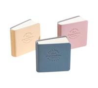 OneTreeTime 3Pcs Mini Notebook Small Graffiti Book Empty Scrapbook Pocket NotePads Leather Memo Pads Cute Painting Book 48 Sheets 2 x 2 Inches,Notebook tiny Notepad Tiny Notepad Planner mini(Morandi c