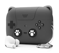 OneTreeTime Compatible with AirPod Pro 2nd Generation Case Cover, Classic Handheld Game Console Design Soft Skin Silicone Protective Compatible with Apple AirPod Pro 2 Charging Case(Black)