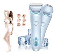 OneTreeTime Glide Razor, OneTreeTime Glide Pro Shaver, 2 in 1 Electric Razor for Women, The Glide Pro 3.0 Portable Ladies Shaver Ipx7 Waterproof, Wet & Dry for Leg Arm Underarm Pubic Area(Blue)