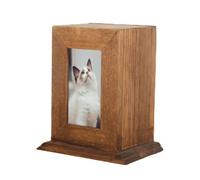 OneTreeTime Hand-Crafted Funeral Cremation Urn for Ashes Pet Wood Memorial Urns Gifts Commemorate Love Funeral Cremation(Black brown)
