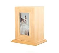 OneTreeTime Hand-Crafted Funeral Cremation Urn for Ashes Pet Wood Memorial Urns Gifts Commemorate Love Funeral Cremation(Wood color)