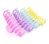 OneTreeTime Large Hair Claw Clip - Hair Clips Women, Extra Large Claw Clip For Thick Hair Claw Clips, Hair Claw Clips For Women Thick Hair - Neutral Claw Clips 4 Pack(Pastel)