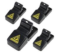 OneTreeTime OneTreeTime Rat Traps - 4or6 x Large Heavy Duty Humane Mouse Trap for Indoors, Outdoor, Gardens -14 cm Reusable Rodent Control Rat Traps That Kill Instantly with 1 Pair of Bonus Gloves(Bla