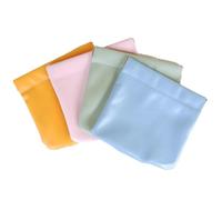 OneTreeTime - Personalized Snap Closure Leather Organizer Pouch, Jolly Wish Pouch, Snap Closure Pouches, Pink ch-loe, No Zipper Self-Closing Lambskin Pocket Cosmetic Bag(4PCS(B))