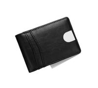OneTreeTime RFID Blocking Slim Bifold Genuine Leather Minimalist Front Pocket Wallets for MenWomen with Money Clip Thin MenWomen(M143-2black)