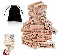 OneTreeTime Super Naughty Block Tower Game, 48PCS Wooden Stacking Blocks, Adults Tumbling Tower Game, Perfect for Couples, Date Night, Parties, Ages 18+