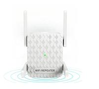 OneTreeTime WiFi Extender - Dual Band 2.4G and 5G WiFi Extender Booster 1200Mbps Wireless WiFi Booster 1 Ethernet Port and 4 External Antennas white UK Plug