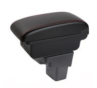 ONETREND Armrest For Hyundai For Accent RB For Solaris For Verna Armrest Box Central Storage Elbow Support For Drivers And Passengers Armrests Storage Box(A-3USB-Red Line)