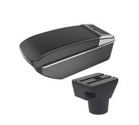 ONETREND Armrest For Kia For Rio2 Armrest Multi-functional Storage Box Upgrade For Car Center Console Automotive Interior Accessory Usb Armrests Storage Box(B3 white line NOUSB)