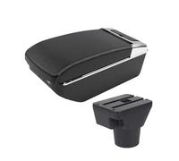 ONETREND Armrest For Kia For Rio2 Armrest Multi-functional Storage Box Upgrade For Car Center Console Automotive Interior Accessory Usb Armrests Storage Box(A3 Black white 7 USB)
