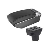 ONETREND Armrest For Kia For Rio2 Armrest Multi-functional Storage Box Upgrade For Car Center Console Automotive Interior Accessory Usb Armrests Storage Box(B2 Black line NO USB)