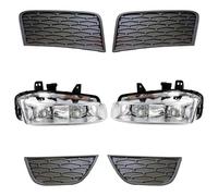 ONETREND Car Front Bumper Fog Lamp For Range For Rover For Evoque 2011-2015 Car LED DRL Headlight Fog Lights Daytime Running Light Cover Front Fog Lamps(LED Covers L and R)