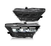 ONETREND Car Headlamp Assembly For Mustang 2015 2016 2017 1 Pair Headlight LED Super Projector Lens Assembly(L R)