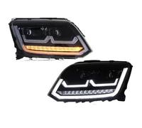 ONETREND Car Headlight Assembly For Amarok 2010-2020 Pair Car LED HeadlightsLED DRL Upgrade Headlamp Amber Turn Signal Front Projector Car Accessories