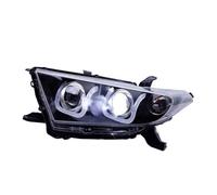 ONETREND Car Headlight Assembly For Toyota For Highlander 2012-2014 Car Headlight Upgraded U-style DRL Front Lamp LED Turn Signal Projector Lens(Low beam LED)