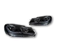 ONETREND Headlights Assembly For VW For Golf 6 2009-2012 Car Styling Headlights LED Headlight DRL Signal Lamp Hid Bi Xenon Accessories Car Headlight(RHD,T*si All LED Silver)