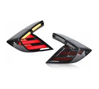 ONETREND Tail Lights For Civic 2016-2020 Hatchback FK7 FK8 RGB Tail Light Animation DRL LED Car Rear Lamps Assembly Lighting Rear Light(Smoke)