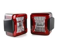 OneTrend Tail Lights For Jeep For Wrangler JK 2007-2017 2x LED Tail Lights Reverse Brake Running Lamp Rear DRL Rear Tail Light(Clear US)