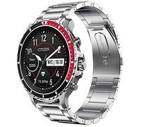 onetuo Compatible with Citizen CZ Bands, Stainless Steel Metal Replacement Straps Compatible for Citizen CZ Smartwatch (Silver)
