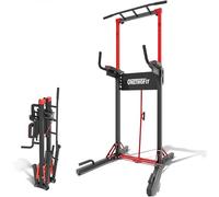 ONETWOFIT Power Tower Pull Up Bar Station&Assistance Machine,Multi-Function Adjustable Height Foldable Dip Station for Home Gym Workout, Heavy Duty Fitness Equipment 400/600LBS (black-2)