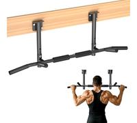 ONETWOFIT Pull Up Bar Wall Mounted,Joist Mount Pull Up Bar,Chin Up Bar Ceiling Mount 3 in 1,Heavy Duty for Indoor Home Gym Workout (Max Load 200kg) (BLACK-1)