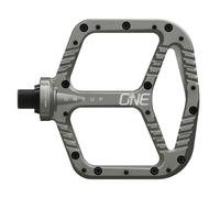 OneUp Components Flat AL Aluminium MTB Pedals - Grey/Lightweight Metal Alloy Mountain Biking Bike Trail Off Road Pin Dirt Jump Enduro Cycling Cycle Downhill Grip Riding Ride Platform Part 9/16
