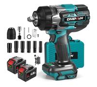 ONEVAN 1/2" Cordless Impact Wrench 1700N·m, Brushless, 3 Forward/2 Reverse