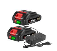 ONEVAN 2 x 2.0 Ah Li-ion 20 V Battery with Charger, Tool Battery Batteries with LED Indicator, Replacement Battery for All Onevan Tools, Compatible with Makita Batteries