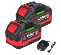 ONEVAN Tool Batteries 20 V, 2 x 2000 mAh Lithium Battery with 1.2 A Quick Charger, Five Times Safety Protection, Battery Indicator, Li-ion Battery Replacement Battery Compatible with Onevan 20 V Tools