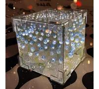 ONEVER 2-in-1 Mirror Tulip Night Lamp, Rectangle LED Tulip Light, Romantic Mirror & Decorative Lights for Women, Girls, Friends Gifts (Pink)