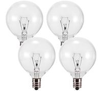 ONEVER 4 Pack Wax Warmer Bulbs, 220V-240V 25W Warm White Dimmable Wax Burner Bulbs, G50 Replacement Bulbs, G50 Globe Bulbs E12 Base Wax Bulb for Full Size Warmer, Salt Lamp Bulb for Burner Wax Burner