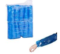 ONEWANGDAFA 100 Pcs Disposable Arm Sleeves Covers Waterproof Sleeve Protector Plastic Disposable Sleeves for Home Office Household Cleaning