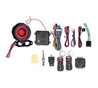 OneWay Car Alarm System for Cars and Vehicles with 2 LCD Remote Controls, Anti Theft Keyless Entry Security Kit, Shock Sensor and Automatic Central Door Lock, 100 Meter Range