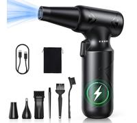 ONEWAY Compressed Air Duster for PC,150000RPM Super Power Air Blower,Rechargeable Cordless Electric Air Duster with LED Light,3 Gear Dust Blower for Computer Keyboard Outdoor House Car