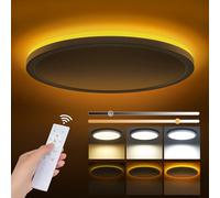 ONEWAY LED Ceiling Lights for Bedroom,24W 2400lm Dimmable Bathroom Lights Ceiling Lights Living Room with 1800K Night Light & 3000-6500K,Panel Smart Flush Ceiling Light for Kitchen Hallway OfficeØ29CM