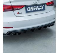 Oneway Rear Diffuser compatible with Audi S3 Sedan 8V 2013-2016 - Gloss black