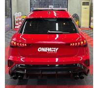 Oneway Rear Side Diffusors compatible with Audi A3 (8Y) Sportback S-Line/S3 Facelift 2025- - Gloss black
