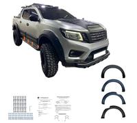 Oneway Set Fender Flares compatible with Nissan Navara NP300 (D23) 2017-2021 - Matt black