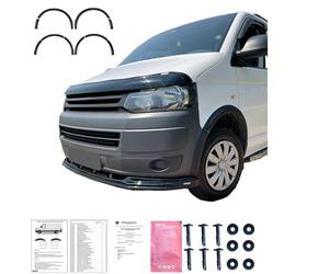 Oneway Set Wheel Arch Trims compatible with Volkswagen Transporter T5/T5.1 2003-2015 (Short & Long wheel base) - Matt black