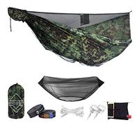 Onewind 11ft Camo Hammock with Tree Straps, Ridgeline Double Hammock with Mosquito Net, Portable Durable Hammock for Stealth Camping, Army, Military, Camouflage